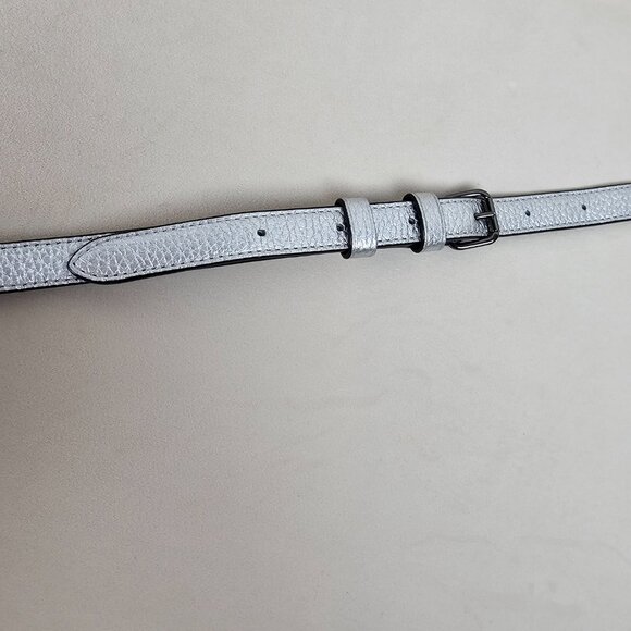 Rare Coach Swagger Metallic Silver Leather Bag | Structured Satchel + Crossbody - Picture 11 of 16